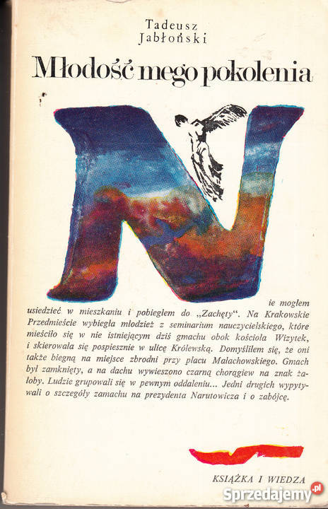02461 MŁODOŚĆ MEGO POKOLENIA TADSEUSZ JABŁOŃSKI Czyrna