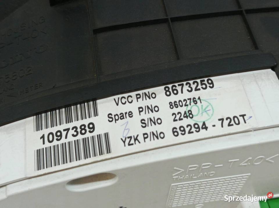 LICZNIK EU 8673259 25 D Volvo S60 I 20002009 sprzedam