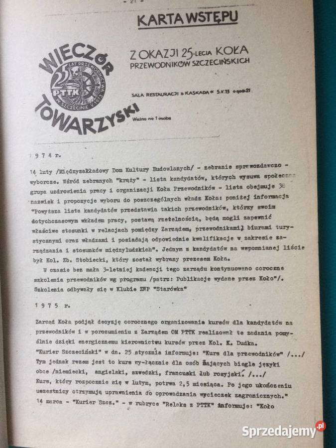 3417 Zarys Dziejów Ruchu Przewodnickiego W Antykwariat zachodniopomorskie Szczecin sprzedam