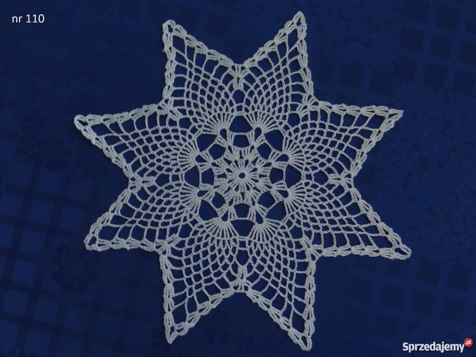 Serwetki różne robione szydełkiem na szydełku biały Lublin