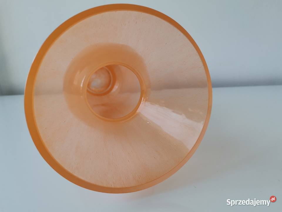 Stary pomarańczowy wazon design PRL Porcelana i szkło Katowice