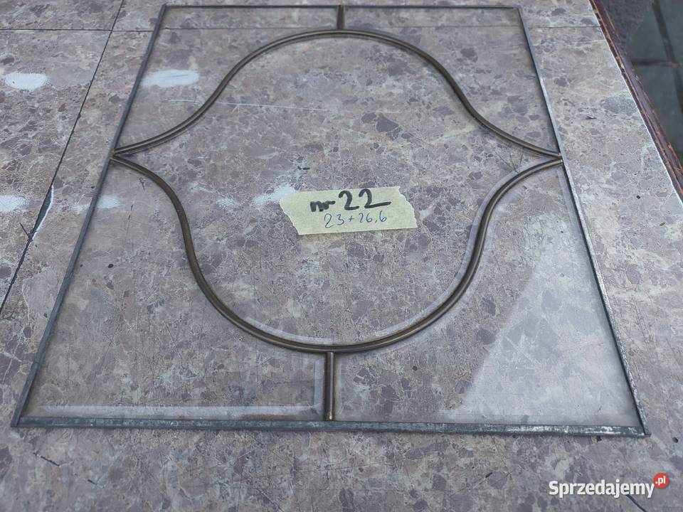 22 Witraż frontu starego zegara fazowane szkło Tczew