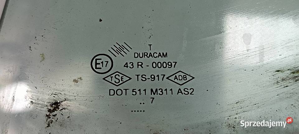 SZYBA DRZWI LEWY TYŁ DACIA LOGAN Lipno