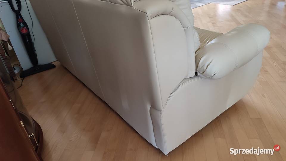 Kanapa i sofa skórzane 3 osobowe rozkładane warmińsko-mazurskie Naterki sprzedam