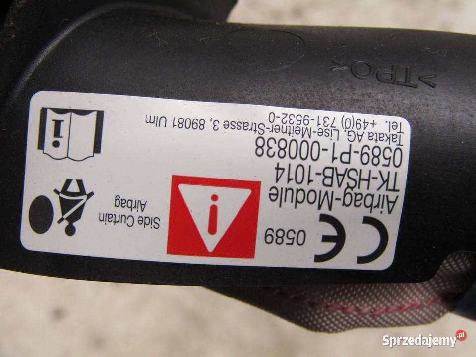 KURTYNA POWIETRZNA AIRBAG LEWA LEWE HONDA CIVIC