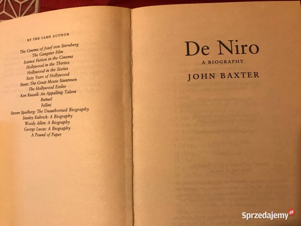 De Niro biography aut John Baxter lubuskie Zbąszynek sprzedam