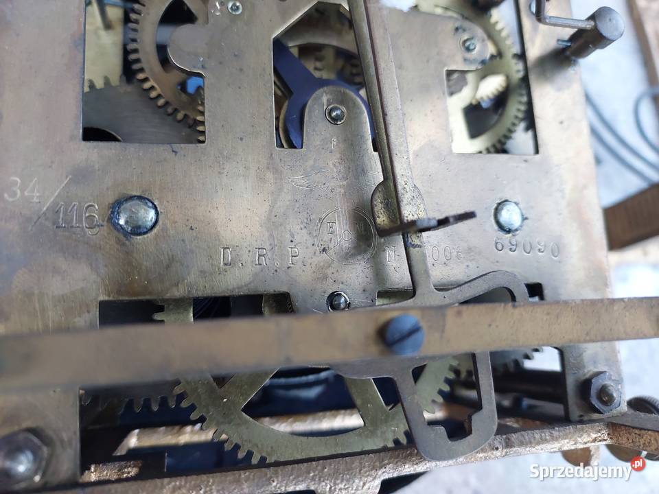 146 Zestaw mechanizm starego zegara FMS tarcza sprzedam