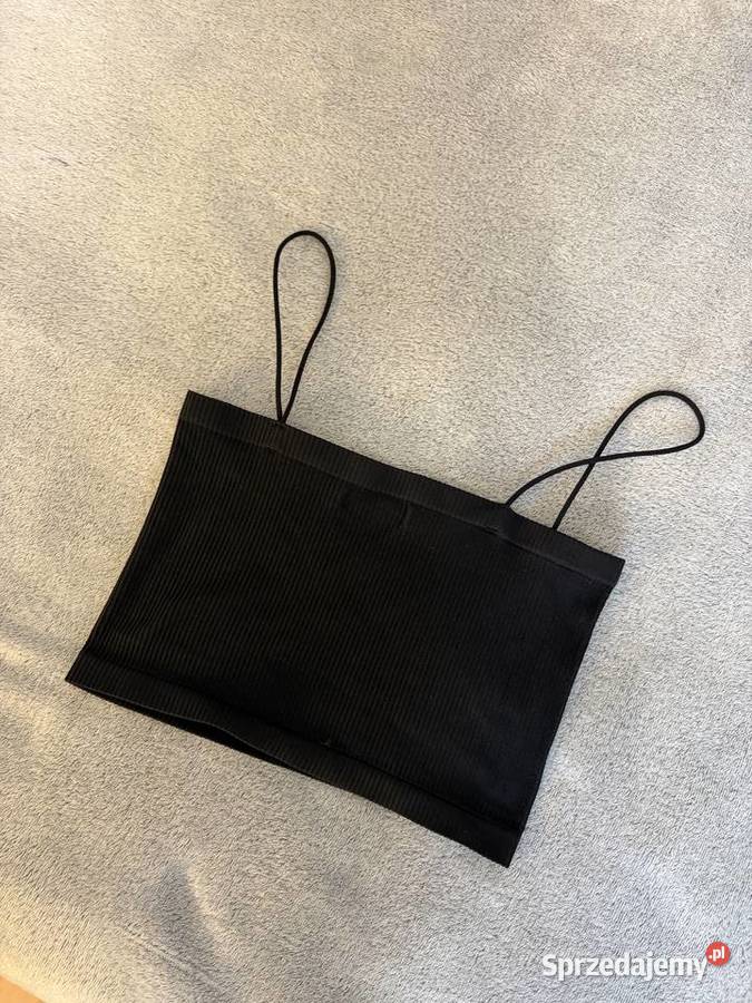 Crop top koszulka bluzka na ramiączkach czarna Jasło sprzedam
