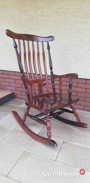 Fotel drewniany bujany na biegunach bujak Fotele mazowieckie Garwolin