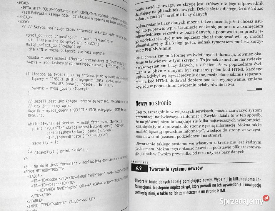 PHP5 Tworzenie stron WWW Ćwiczenia praktyczne Chełm