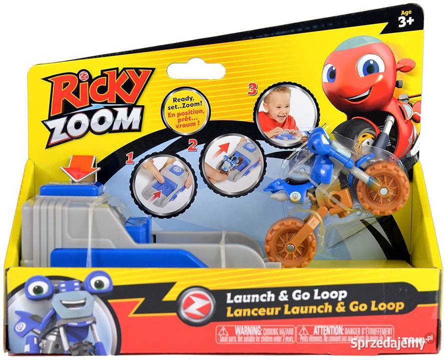 Motor Loop Pętla Motocykl Wyrzutnia Ricky Zoom żółty/złoty Mogilany sprzedam