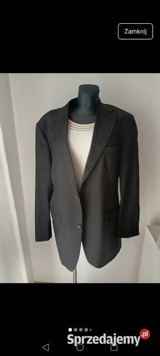 Marynarka czarna tenisowy prążek oversize Krosno