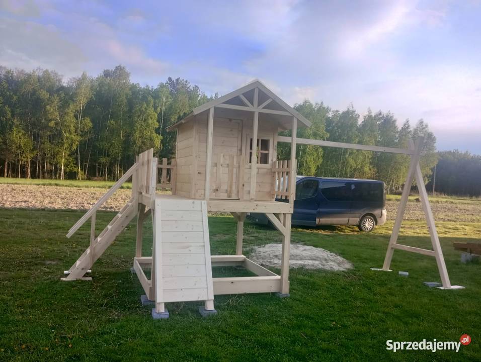 Plac zabaw Drewniany domek dzieci Architektura ogrodowa Mielec sprzedam