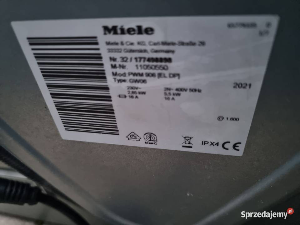 Miele Profesjonalizm Pralka PWM 906 EL DP Wrocław