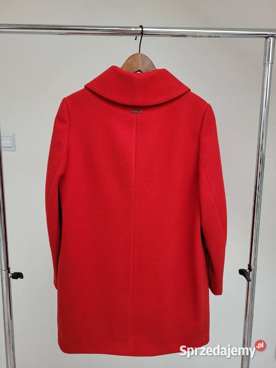 Czerwony płaszcz z wełną małopolskie Liszki