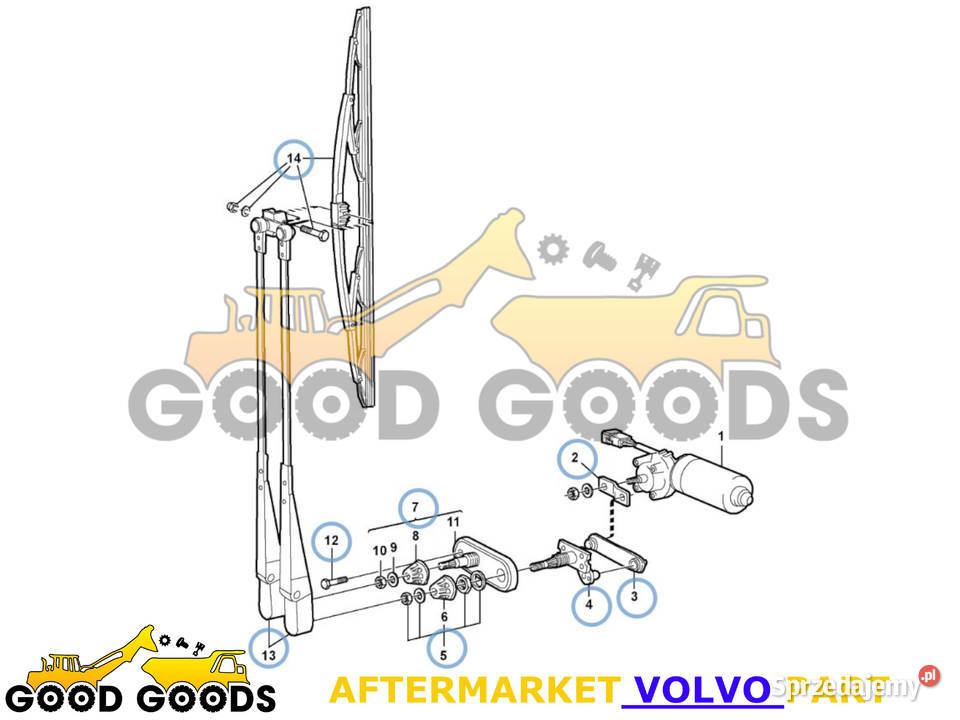 VOLVO RAMIĘ WYCIERACZKA ZESTAW 15095429 4880700 Władysławów