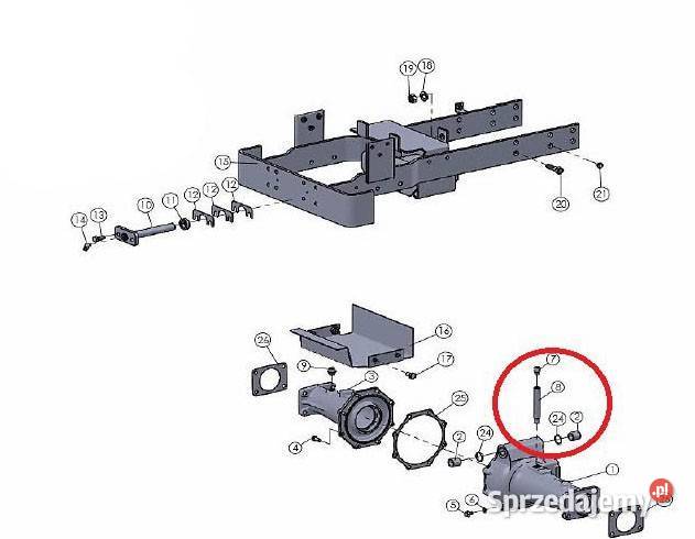 Rurka odpowietrzania przedniej osi Mitsubishi Rolnictwo Tajęcina