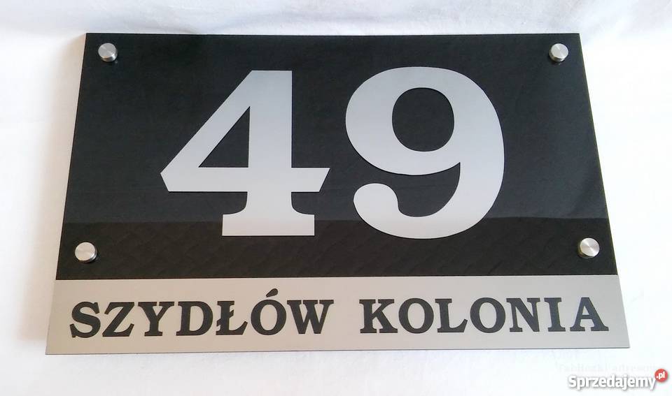 Grawerowana tabliczka adresowa numer domu Katowice