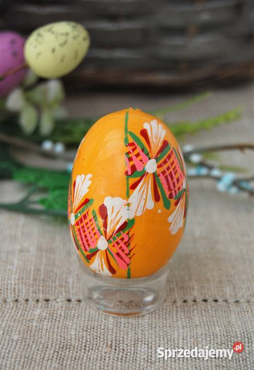 Stara pisanka drewniana malowana Ukraina 56 Lublin