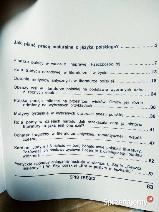 Wypracowania maturalne korepetycje antykwariat mazowieckie