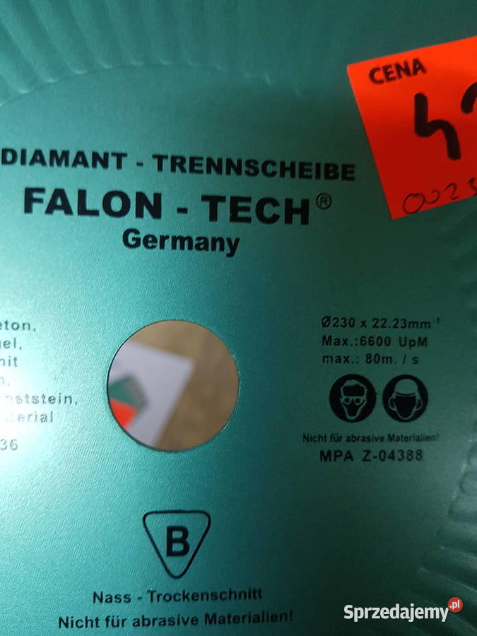 TARCZA DIAMENTOWA 230 x 222 mm TURBO FALON TECH Głogowa