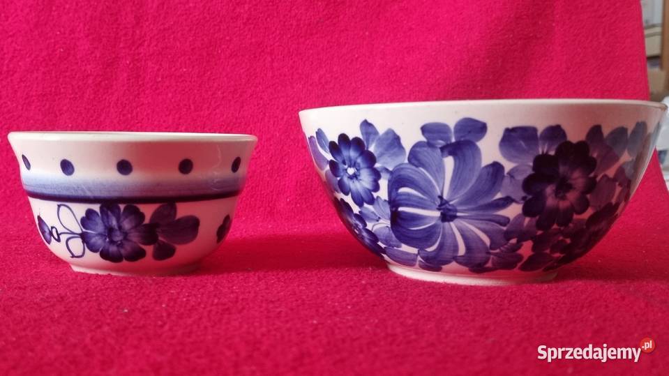 Duża i mała miseczka fajansowa z Włocławka inny kolor Akcesoria kuchenne Warszawa