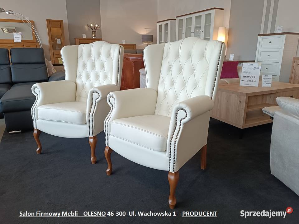 Nowy Fotel Ludwik 2 SKÓRA NATURALNA Outlet35 Złoty Stok