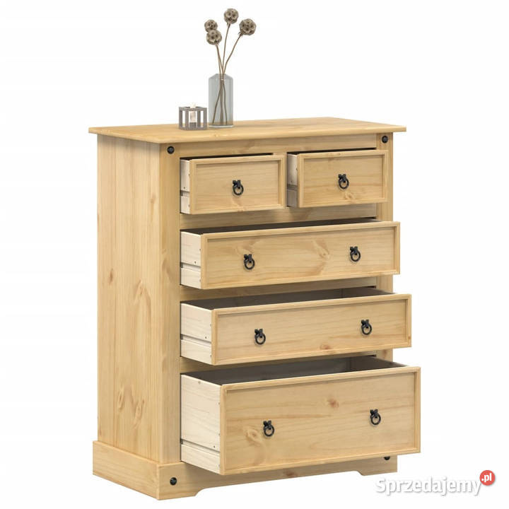 Komoda Corona 92x48x114 lite drewno sosnowe Warszawa