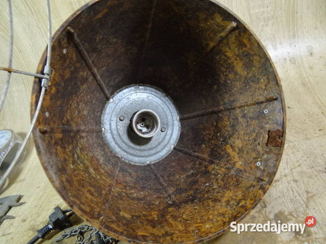 lampa wisząca Industrial loft fabryczna org DDR