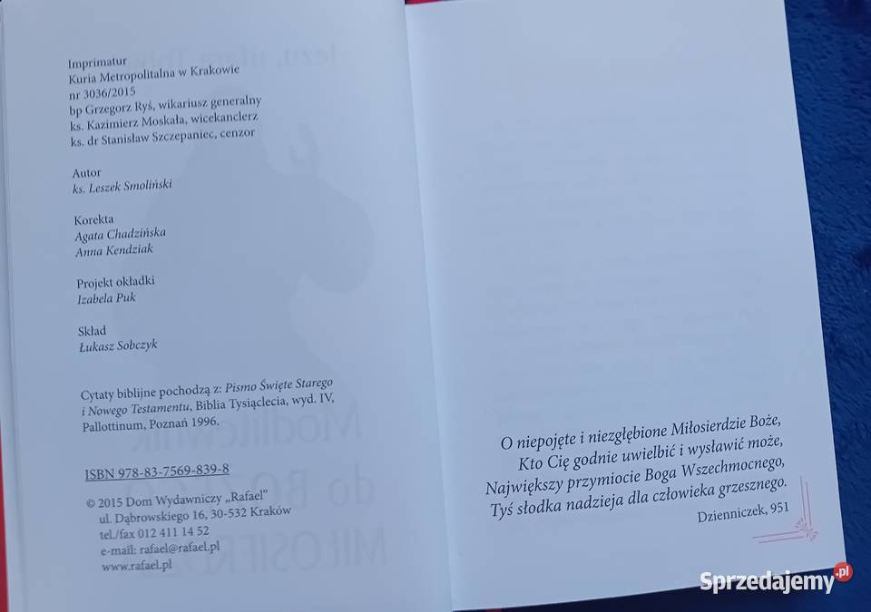Ks Leszek Smoliński Jezu ufam Tobie Modlitewnik ISBN 9788375698398 wielkopolskie Koźminek