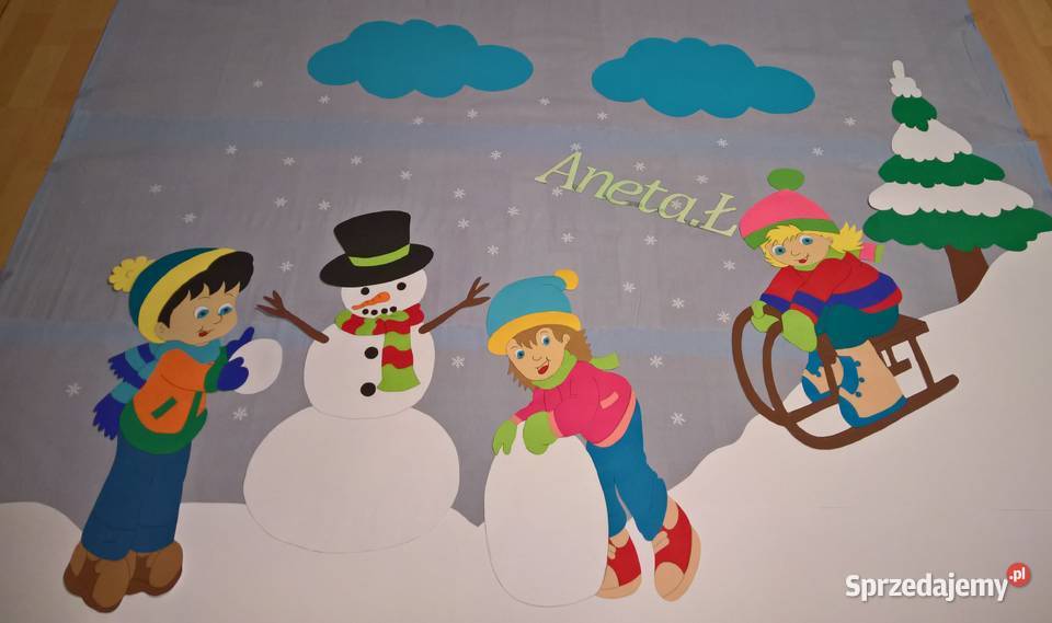 Dekoracje o tematyce zimowej z brystolu 504 102