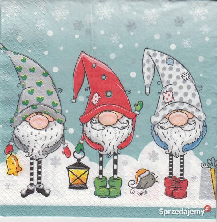 Dekupaż serwetki Mikołaj Boże Narodzenia Choinka Skarżysko-Kamienna