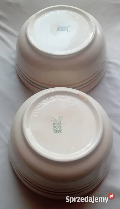 Dwie miski fajansowe Włocławek fason Barbara Koźminek