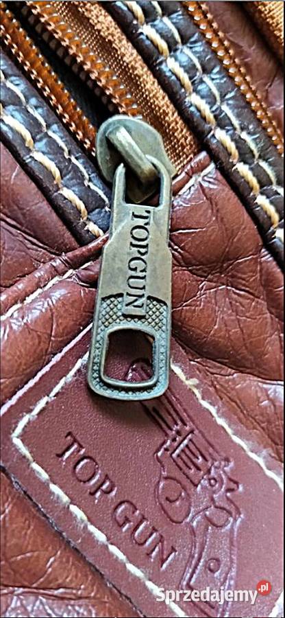 Unikatowa Saszetka Skóra Naturalna TopGun Inny rodzaj  Poraj