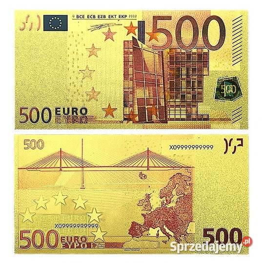 ZŁOTE Banknoty 24 Karat Dolar Euro Jan Paweł Sosnowiec