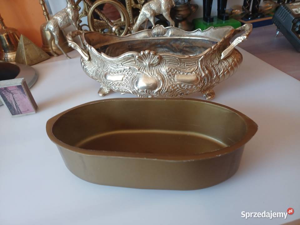 Piękna żardiniera mosiężna Poznań