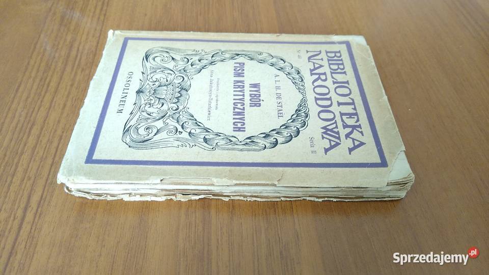 Wybór pism krytycznych Anna Luiza Herminia de Gdańsk sprzedam