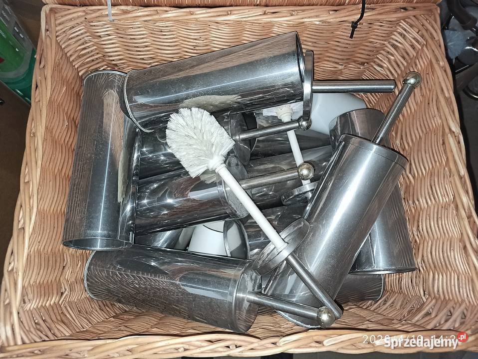 Szczotka WC stojąca metalowa chromowana Słupno
