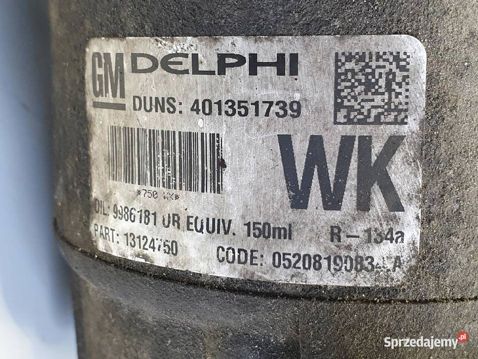 SPRĘŻARKA KLIMATYZACJI Opel Zafira B 18 16V osobowe Kompresory klimatyzacji Rudka