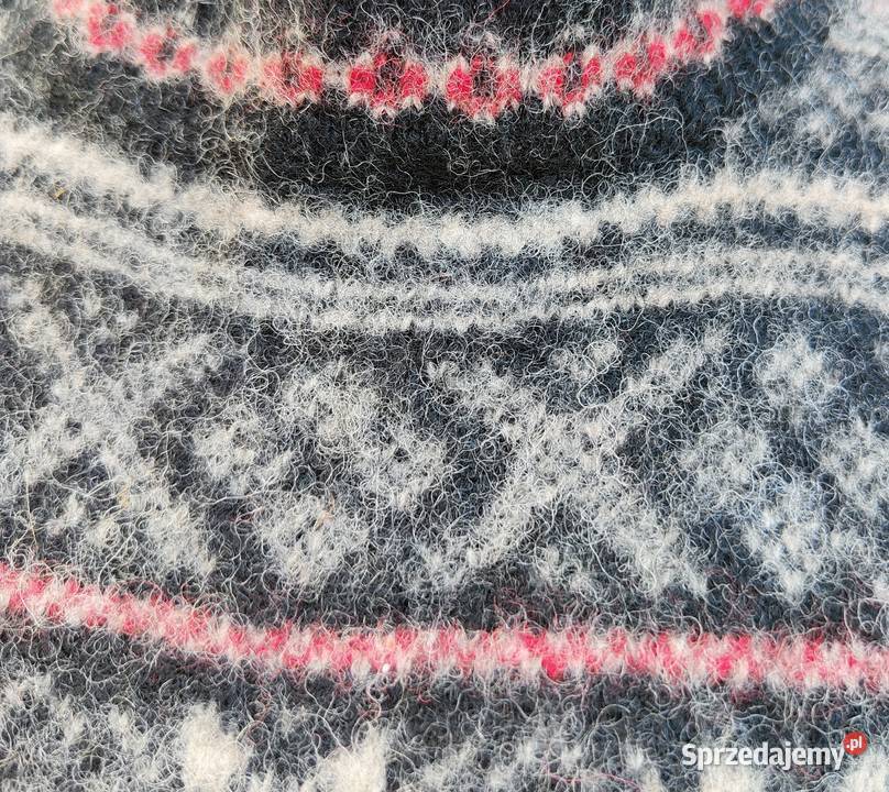 Sweter wełniany S 36 wełna czarny kolorowy wzór Rozmiar 36(S) zachodniopomorskie Szczecin