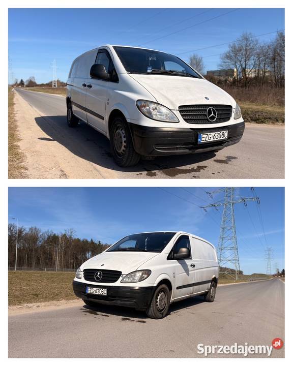 Mercedes Vito 22 CDI 2006r VAT1 ciężarowy długie 376100km Zgierz