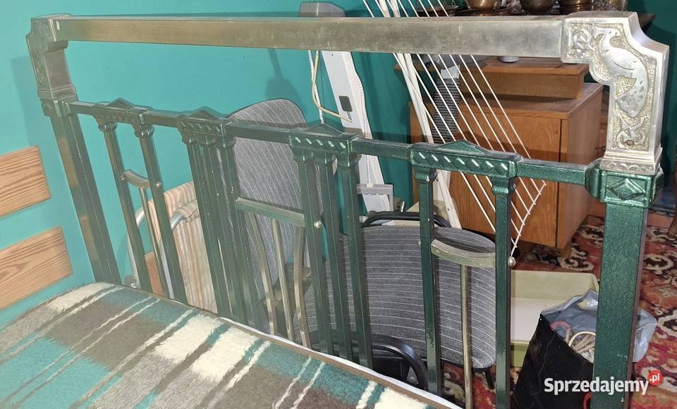 zabytkowe łóżko stalowe secesyjne ozdobne Warszawa