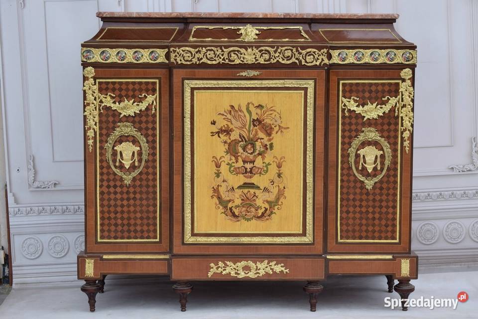 Francuska Komoda Empire Drewno Mosiądz Szafa Kraków
