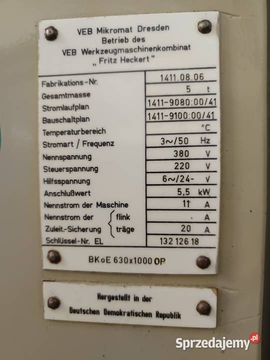 Wiertarka współrzędnościowa BKoE 630 OP kujawsko-pomorskie