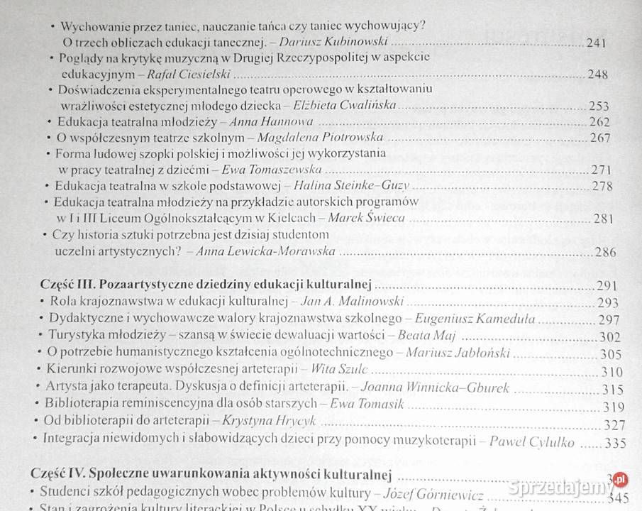 Edukacja kulturalna w życiu człowieka Dzierżymir Chełm sprzedam
