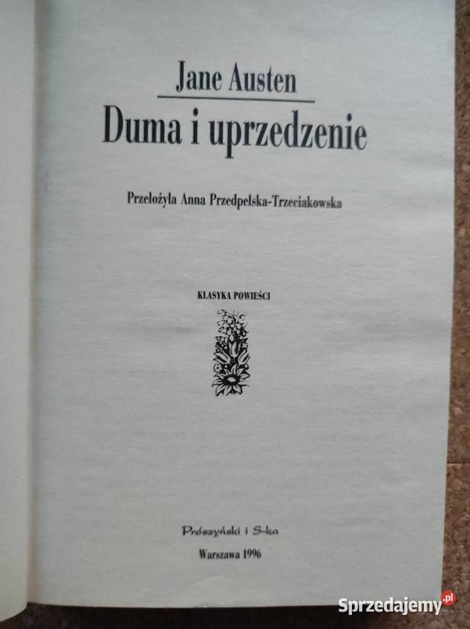 Duma i uprzedzenie Jane Austen z serii Klasyka świętokrzyskie Kielce