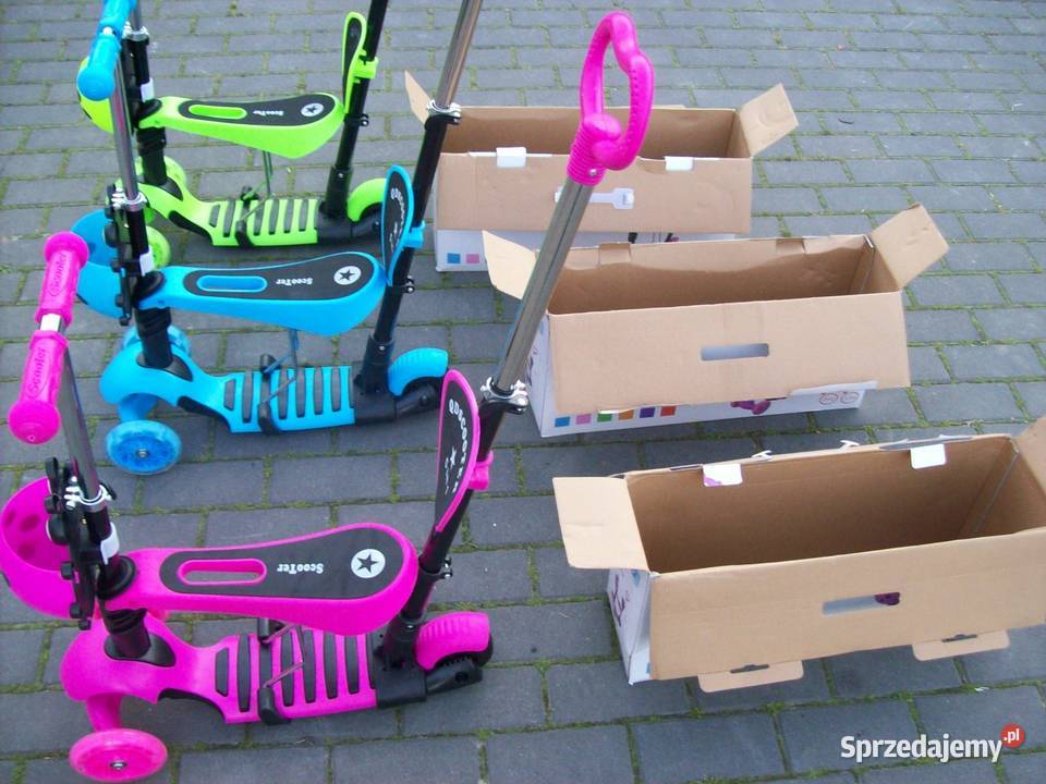 HULAJNOGA BALANSOWA TRÓJKOŁOWA BIEDRONKA 5w1 LED Głogowa