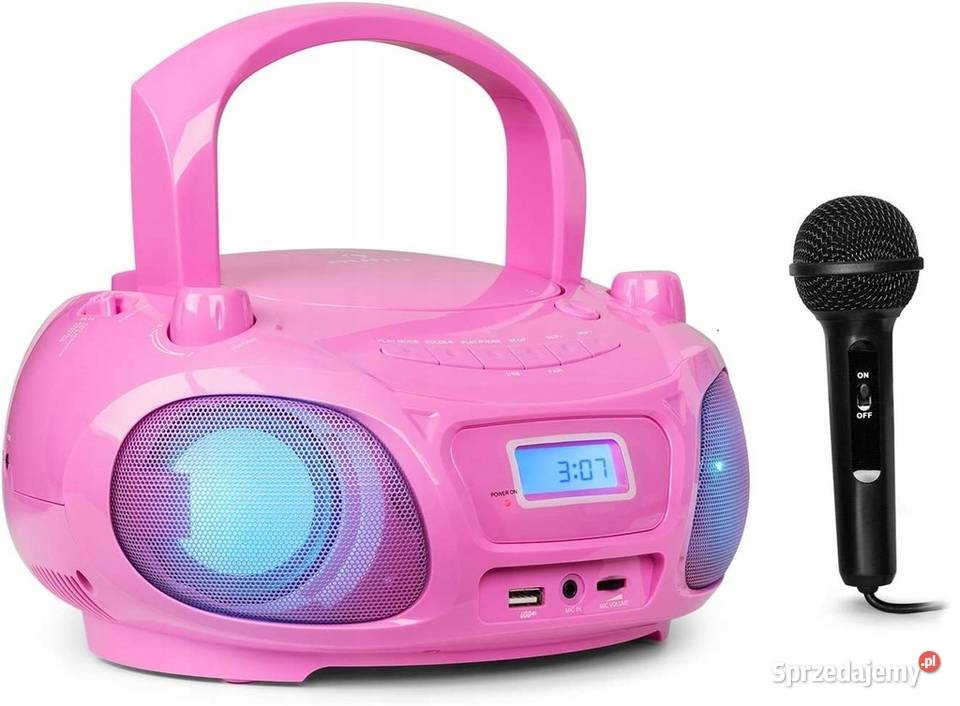 Radio Boombox Auna Roadie smart różowy + mikrofon