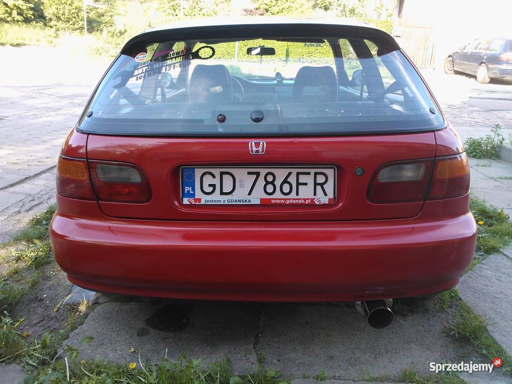 Honda Civic V gen EG5 LPG czerwony Gdańsk sprzedam