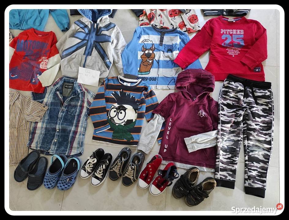 Zestaw ubrań dziecięcych rozmiar 122 buty 30 i Rozmiar 122 Płock